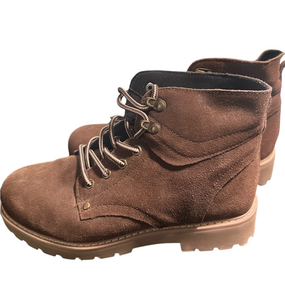 Brown Suede Ankle Boots Propet Work Boots Stylish 8x (2E) fits an 8 wide foot